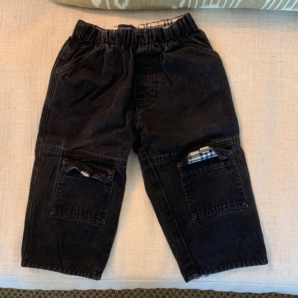 Burberry boys black pants 12m